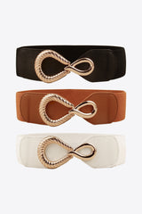 Ribbed Alloy Buckle Elastic Belt king-general-store-5710.myshopify.com