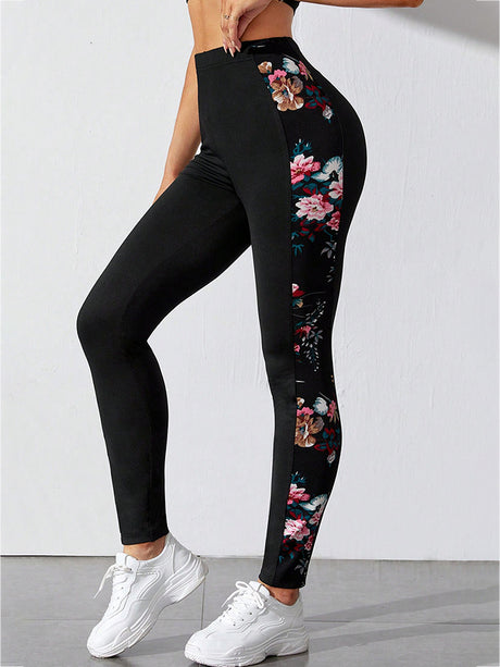 Floral Print Wide Waistband Pants king-general-store-5710.myshopify.com