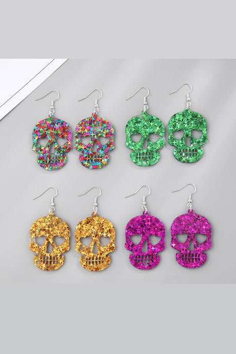 Acrylic Skull Drop Earrings - Kings Crown Jewel Boutique