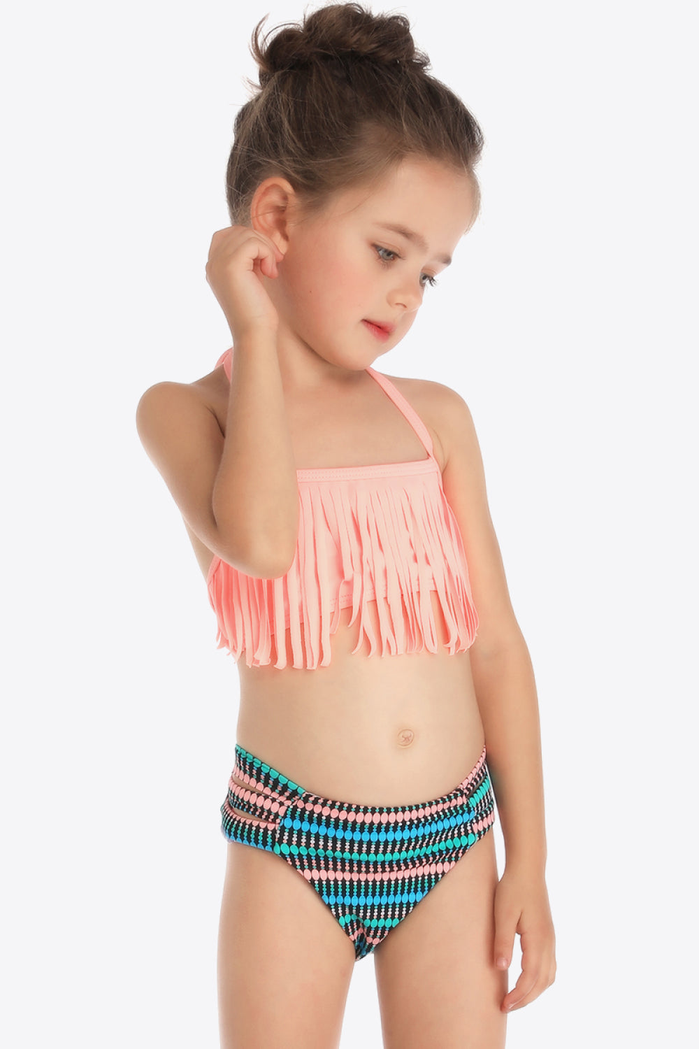 Printed Halter Neck Fringed Two-Piece Swim Set king-general-store-5710.myshopify.com