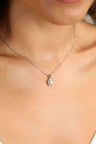 Adored Chance to Charm 1 Carat Moissanite Round Pendant Chain Necklace - Kings Crown Jewel Boutique