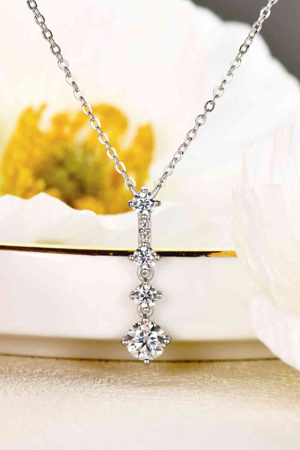 Adored Keep You There Multi-Moissanite Pendant Necklace - Kings Crown Jewel Boutique