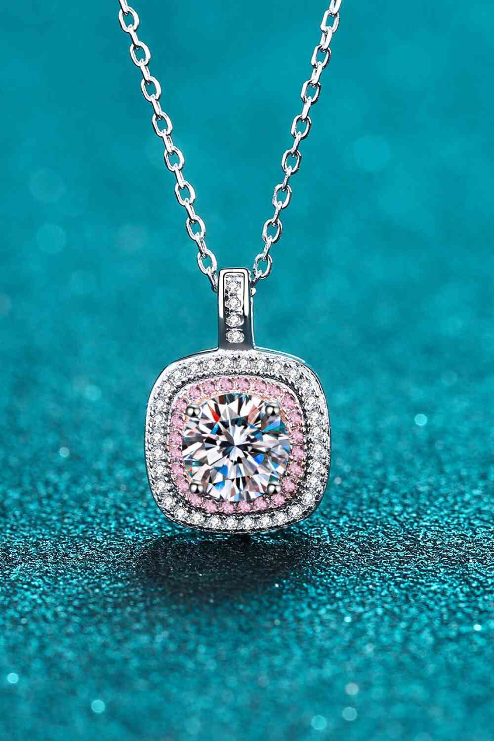 Adored Moissanite Geometric Pendant Necklace - Kings Crown Jewel Boutique