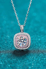 Adored Moissanite Geometric Pendant Necklace - Kings Crown Jewel Boutique