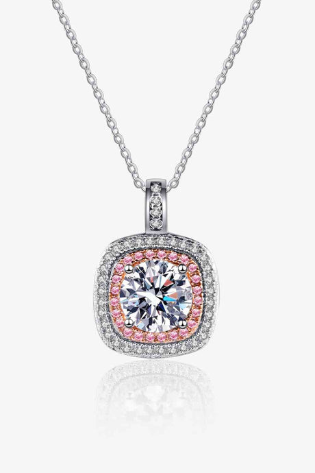 Adored Moissanite Geometric Pendant Necklace - Kings Crown Jewel Boutique