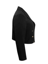 Plus Size Buttoned Lapel Collar Long Sleeve Blazer king-general-store-5710.myshopify.com