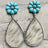 Turquoise Flower Teardrop Earrings king-general-store-5710.myshopify.com