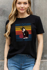 Simply Love Full Size I DO WHAT I WANT Graphic Cotton Tee king-general-store-5710.myshopify.com