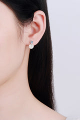 Moissanite Pearl Stud Earrings king-general-store-5710.myshopify.com