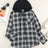 Plaid Drawstring Hooded Shirt Jacket king-general-store-5710.myshopify.com