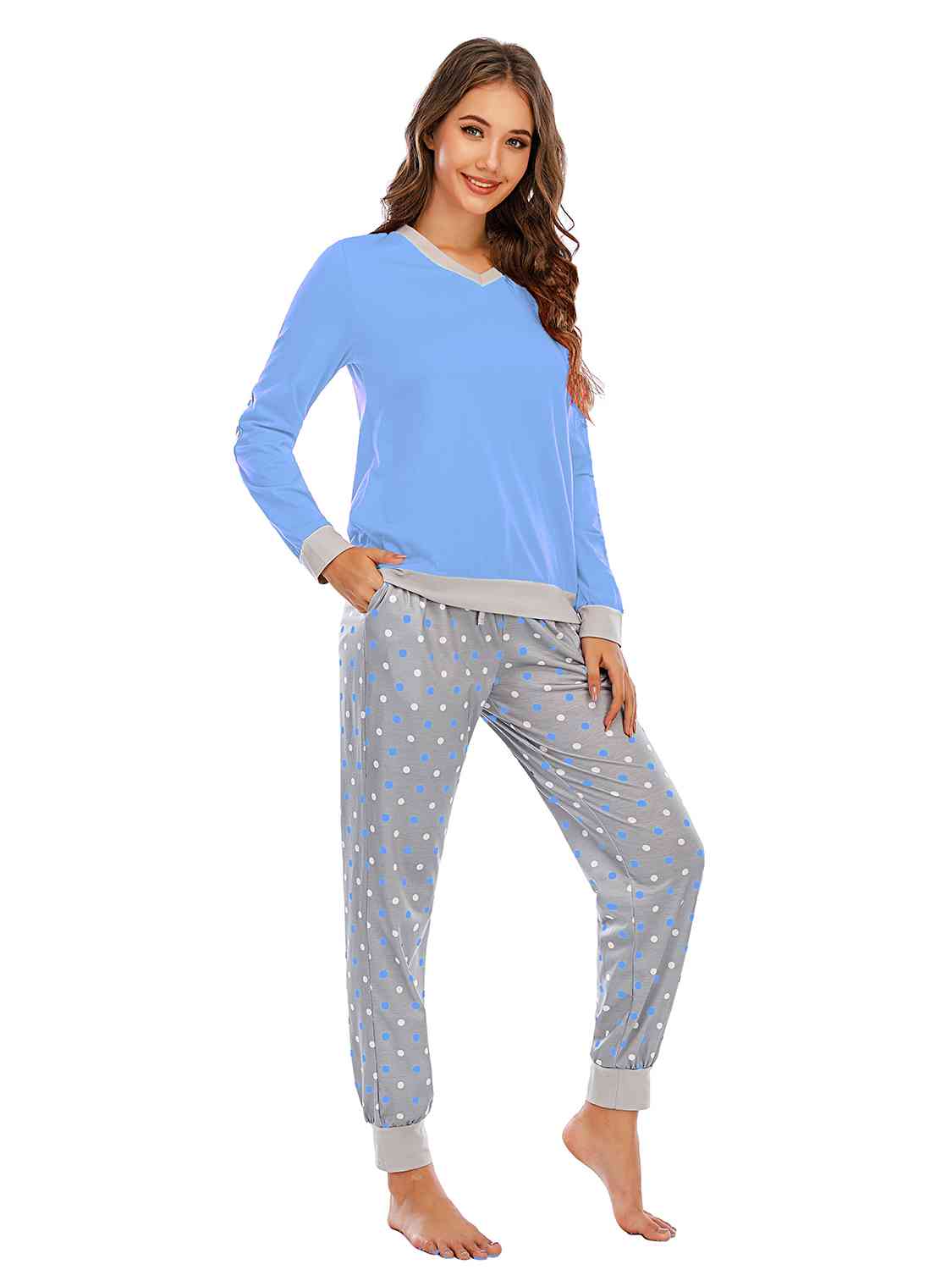 Long Sleeve Top and Polka Dot Pants Set king-general-store-5710.myshopify.com