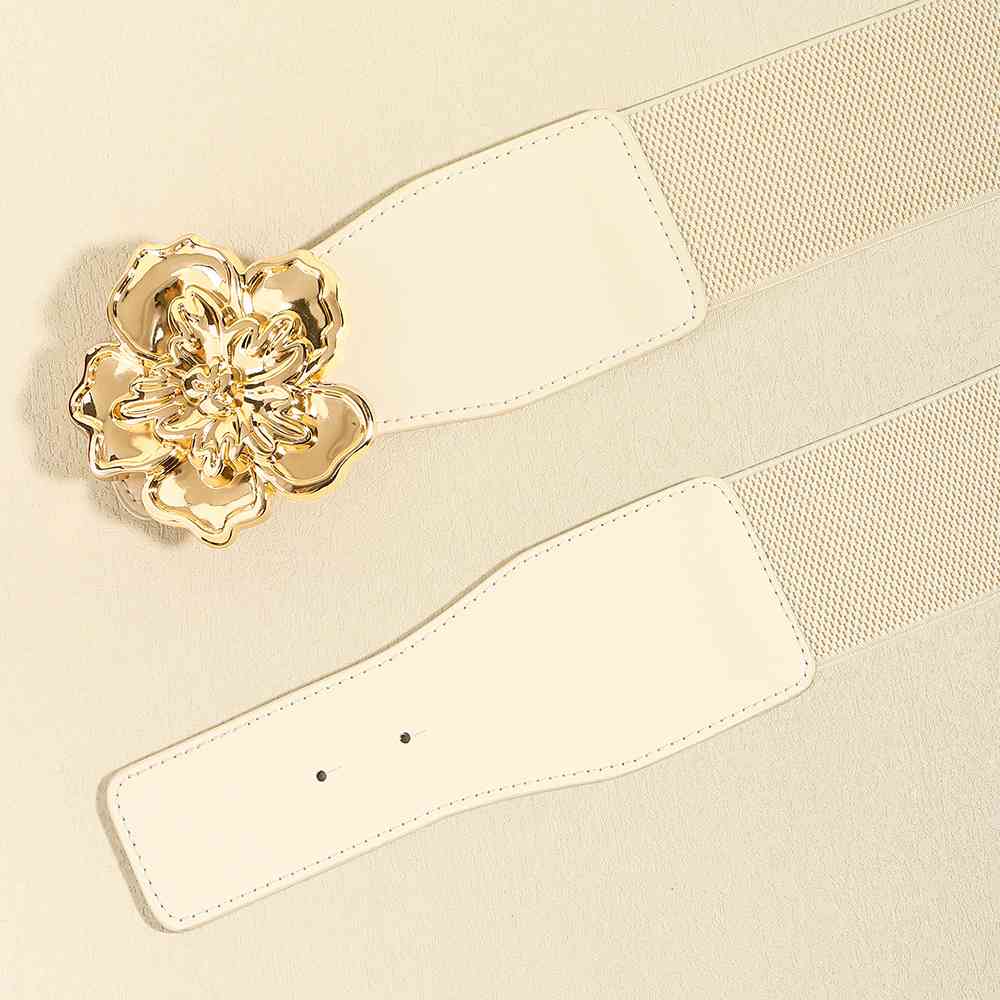 Flower Alloy Buckle Elastic Belt king-general-store-5710.myshopify.com