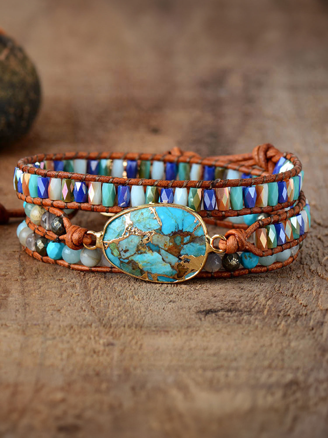 Triple-Layer Natural Stone Bracelet king-general-store-5710.myshopify.com