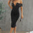 Off-Shoulder Zip-Back Slit Dress king-general-store-5710.myshopify.com