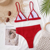 Spaghetti Strap Ribbed Bikini Set king-general-store-5710.myshopify.com