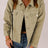 Frayed Trim Rivet Denim Jacket king-general-store-5710.myshopify.com