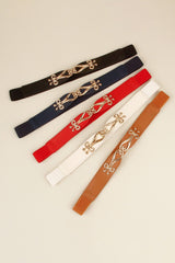 Alloy Buckle Elastic Belt - Kings Crown Jewel Boutique