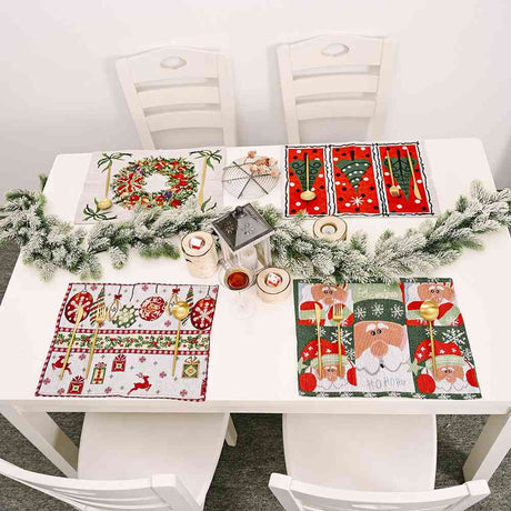 Assorted 2-Piece Christmas Placemats - Kings Crown Jewel Boutique