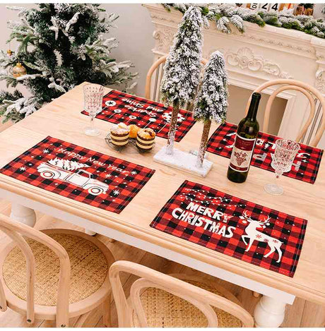 Assorted 2-Piece Plaid Placemats - Kings Crown Jewel Boutique