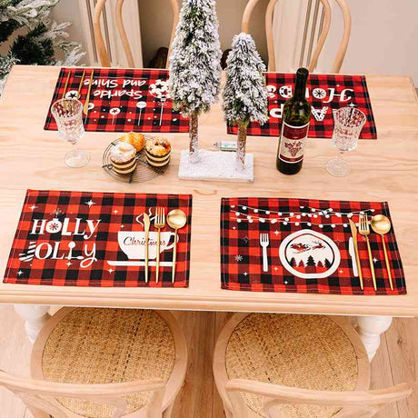 Assorted 2-Piece Plaid Placemats - Kings Crown Jewel Boutique