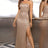 Asymmetrical Neck Sleeveless Split Dress - Kings Crown Jewel Boutique
