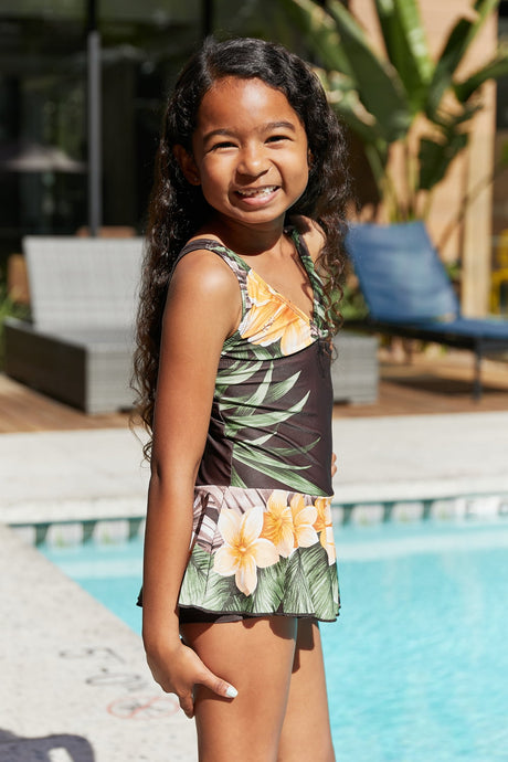 Marina West Swim Clear Waters Swim Dress in Aloha Brown king-general-store-5710.myshopify.com