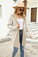 Woven Right Two-Tone Open Front Fuzzy Longline Cardigan king-general-store-5710.myshopify.com