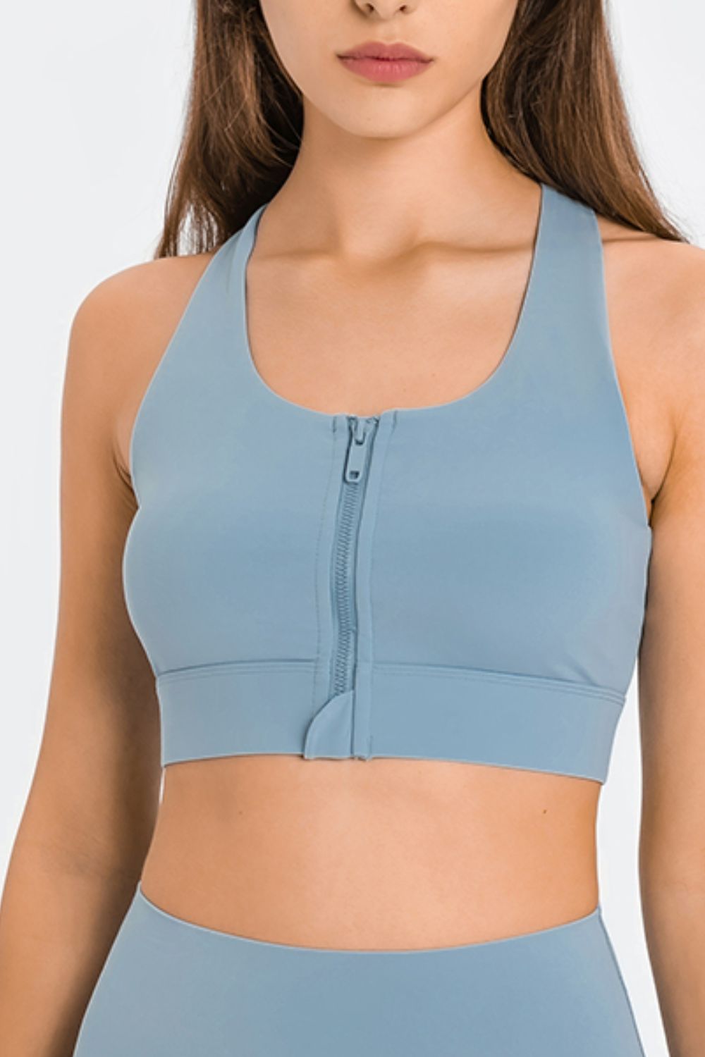 Zip Up Racerback Sports Bra king-general-store-5710.myshopify.com