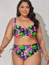 Plus Size Printed Drawstring Detail Bikini Set king-general-store-5710.myshopify.com