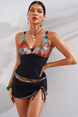 Floral Drawstring Detail Two-Piece Swimsuit king-general-store-5710.myshopify.com