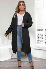 Plus Size Open Front Long Sleeve Cardigan king-general-store-5710.myshopify.com