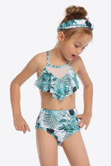 Botanical Print Ruffled Two-Piece Swim Set king-general-store-5710.myshopify.com