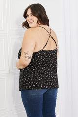 Culture Code Full Size Taste of Spring Ruffle Sleeveless Top in Black king-general-store-5710.myshopify.com