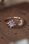 Moonstone 18K Rose Gold-Plated Open Ring king-general-store-5710.myshopify.com