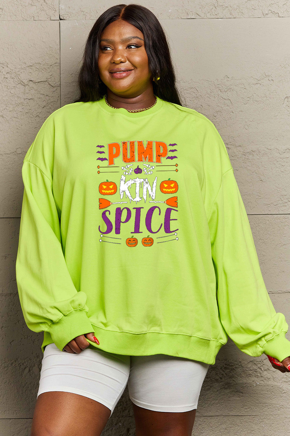 Simply Love Full Size PUMPKIN SPICE Graphic Sweatshirt king-general-store-5710.myshopify.com