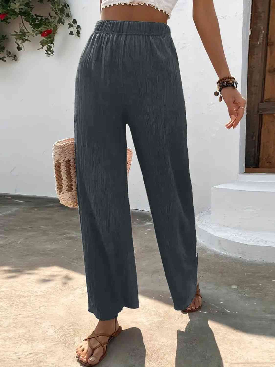 Full Size High Waist Wide Leg Pants king-general-store-5710.myshopify.com