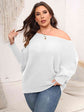 Full Size Boat Neck Batwing Sleeve Sweater king-general-store-5710.myshopify.com