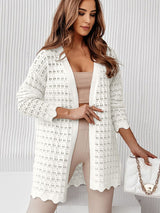 Long Sleeve Openwork Cardigan king-general-store-5710.myshopify.com