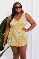 Marina West Swim Full Size Clear Waters Swim Dress in Mustard king-general-store-5710.myshopify.com