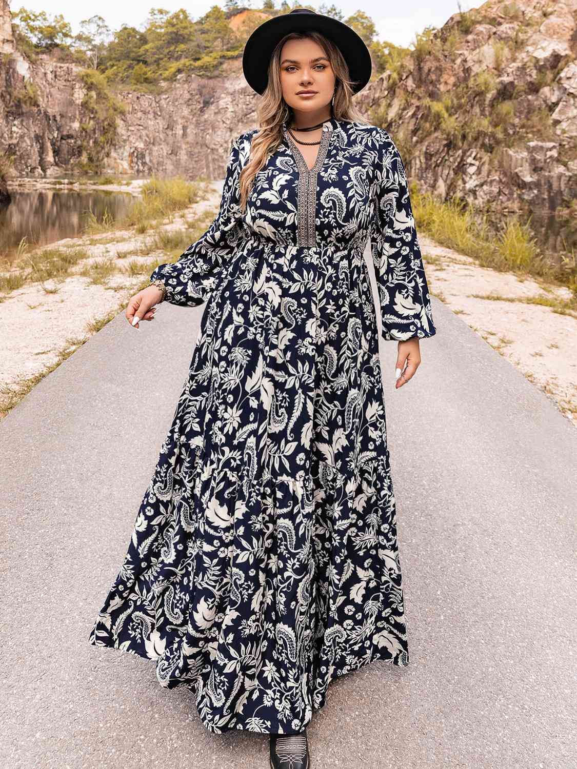 Plus Size Long Sleeve Maxi Dress king-general-store-5710.myshopify.com