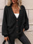 Double Take Button Down Horizontal-Ribbing Longline Cardigan king-general-store-5710.myshopify.com