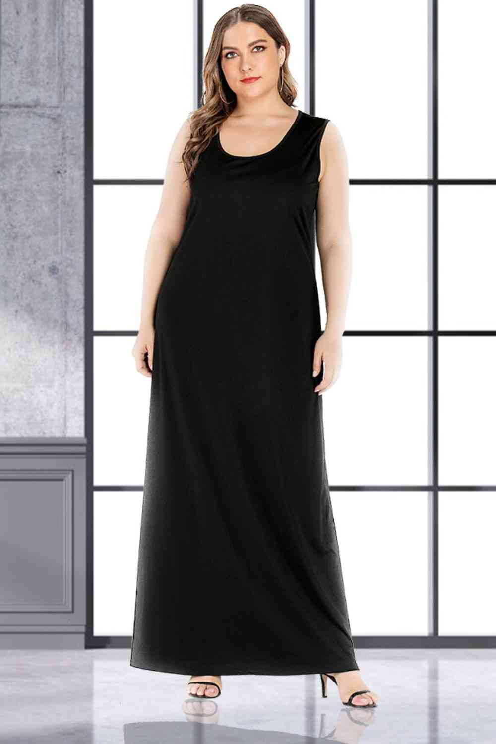 Plus Size Scoop Neck Maxi Tank Dress king-general-store-5710.myshopify.com