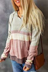 Color Block Drawstring Side Slit Hooded Sweater king-general-store-5710.myshopify.com