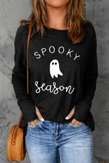 SPOOKY SEASON Graphic Long Sleeve T-Shirt king-general-store-5710.myshopify.com