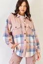 J.NNA Plaid Colorblock Button Down Jacket king-general-store-5710.myshopify.com