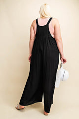 Kori America Full Size Sleeveless Ruched Wide Leg Overalls king-general-store-5710.myshopify.com