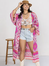 Double Take Plus Size Printed Open Front Longline Cardigan king-general-store-5710.myshopify.com