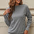 Zipper Detail Boat Neck Dropped Shoulder Sweatshirt king-general-store-5710.myshopify.com