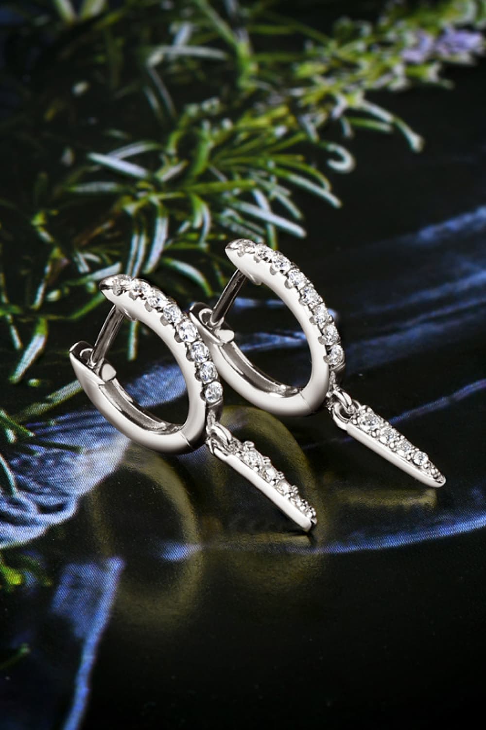 Moissanite 925 Sterling Silver Huggie Drop Earrings king-general-store-5710.myshopify.com