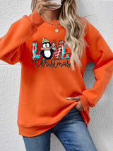 LIVE CHRISTMAS Drop Shoulder Round Neck Sweatshirt king-general-store-5710.myshopify.com